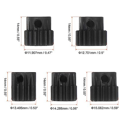 HARFINGTON 32P Hardened Pinion Motor Gear Set 5pcs 13T 14T 15T 16T 17T Fit 5mm RC Motor Shaft 0.8 Metric Pitch 32 Pitch Gears for RC Car, with Hex Key - style: 13T 14T 15T 16T 17T