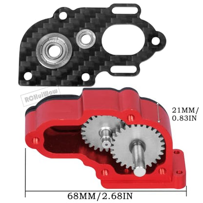 LCG Center Gearbox Transmission Box Upgrades Part for SCX10 SCX10 II 90046 90047 1/10 RC Crawler Car,Aluminum Middle Transmimssion Gearbox,Red - color: Red(1pc)