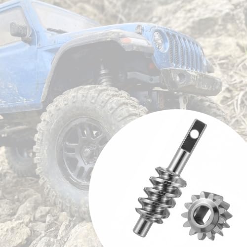 2 Set 2/13T Axle Worm Gear for 1/30 Axial SCX30, Stainless Steel Overdrive Gear Parts for Upgrades RC Crawler Performance