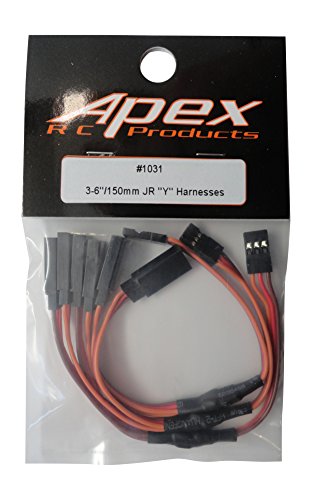 3 Pack - 6" / 150mm JR/Spektrum/Hitec Style Servo Y Harness - Apex RC Products #1031