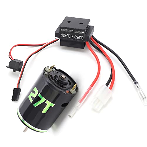 HUIOP High, 540 27T Brushed Motor 320A ESC Combo Set for Redcat, Axial SCX10 D90 GEN8 RC Crawler (27T)
