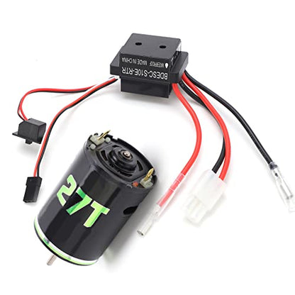 HUIOP High, 540 27T Brushed Motor 320A ESC Combo Set for Redcat, Axial SCX10 D90 GEN8 RC Crawler (27T)