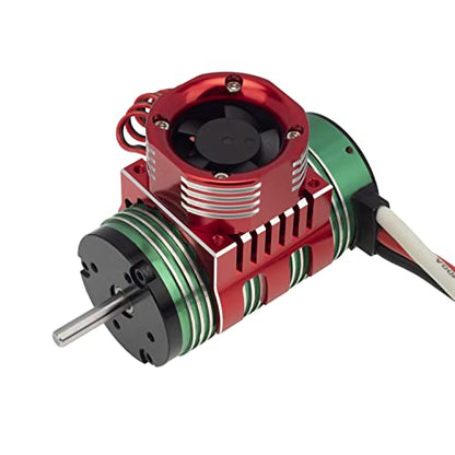 DKKY 42mm RC Cooling Fan Motor Heatsink 21000 RPM for Axial SCX10 Traxxas TRX4 Slash/Rustler/Stampede/Bandit Arrma Kraton Mojave Senton 1/8 1/10 RC Crawler Car 4274 4268 Motor, Red - color: Red