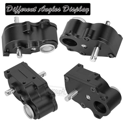 LCG Middle Transmission Gearbox Upgrades Part for 1/10 RC Crawler car Axia1 SCX10 SCX10 ii 90047 Wraith,Aluminum Center Transmission Gearbox Hops up,Black - color: Black(parts)