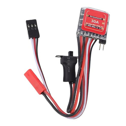 Alomejor Brushless Motor and Esc 30A Brushed ESC, Electric Speed Controller with Brake Red JST Power Connector for 1/16 1/18 /24 RC Cars Boats (53T)