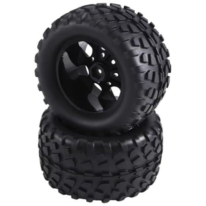 Compatible with Traxxas for Rustler for Stampede for Hoss 2Wd 4X4 1/10 RC Truck Tires Wheels 12Mm Hex RC Wheels and Tires RC Assortment