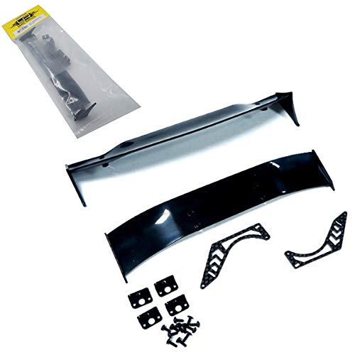 Yeah Racing Carbon Graphite Spoiler Wing Mount w/ Plastic Wings For 1/10 Drift Type B #YA-0509