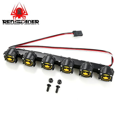 REDSPIDER RC Car LED Light Bar Kit, 145mm Roof Light Bar with 14 LED Beads for 1/10 1/8 RC Crawlers, RC Accessories Upgrades Parts for Axial SCX10 90046 Wraith Traxxas TRX4 TRX6 Redcat Gen8 (Style B)