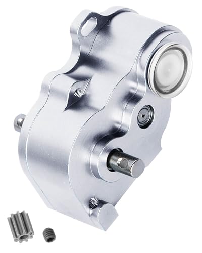 LCG Middle Transmission Gearbox Upgrades Part for 1/10 RC Crawler car SCX10 SCX10 ii 90047 Wraith,Aluminum Center Transmission Gearbox Hops up,Silver - color: Silver(parts)