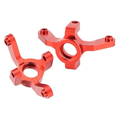 Steering Arm Hub Carrier for REDCAT 1/10 XTE RC Car, Aluminum Alloy Bearing Carrier Steering Knuckle Hub Mount, Durable RC Axle Carrier with Screws and Bearings, Replac (Red) - color: Red