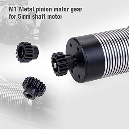 Metal Steel M1 Pinion Gear Sets 16T 17T 18T 19T 20T 5mm Shaft Motor Gears with Hex Key for 1/10 RC Brushless Brush Motor | Metal Steel,With Hex Key for Arrma HSP HPI AXIAL Tamiya Losi 1/10 RC Brushless Brush Motor - style: 16T 17T 18T 19T 20T