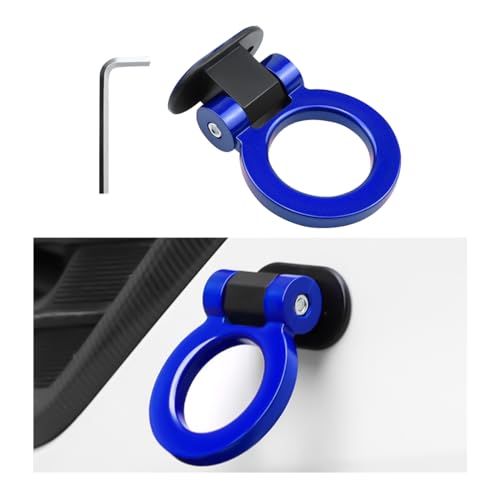 Ohleats Tow Hook Kit, ABS Car Tow Hook Trailer Hitch Sticker Only for Decoration, Bumper Trailer Hook Sticker for Cars, Trucks and Sedans, Universal Exterior Car Accessories (Blue) - color: Blue