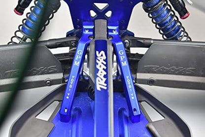 Aluminum 7075-T6 Rear Chassis Brace for Traxxas 1/8 4WD Sledge Monster Truck 95076-4 - 2Pc Set Silver