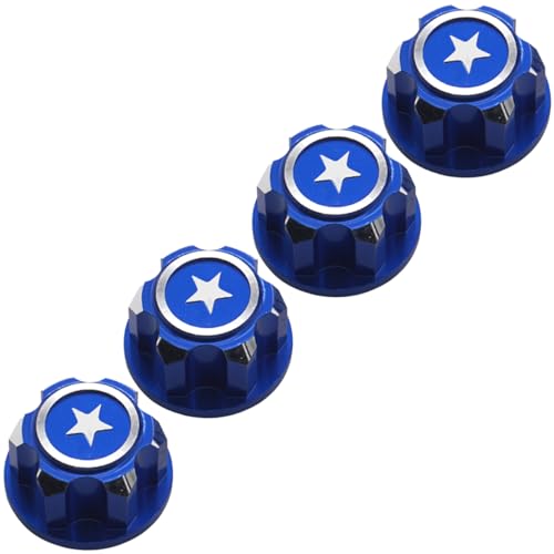 4Pack ShareGoo RC 17mm Hex Wheel Nut, Aluminium Dustproof Anti-Skid Mount Cap Compatible with Traxxas X-Maxx Summit E-Revo 1/8 RC Buggy Truck Car