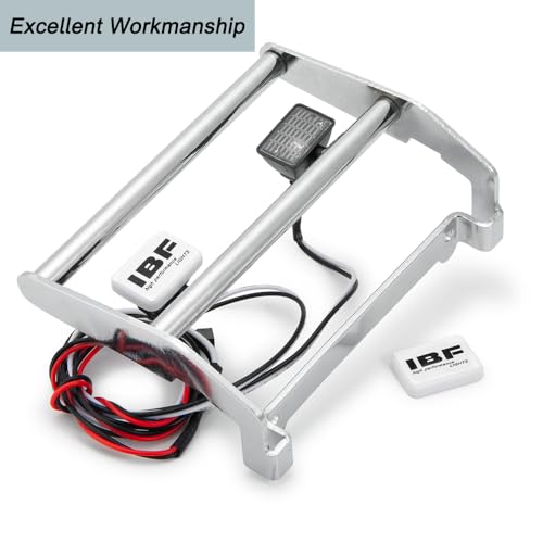 MOHERO Metal Front Bumper with 2 LED Lights for 1/10 TRX4 Bronco RC Crawler Car Accessories