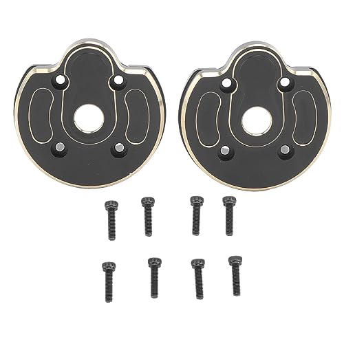 2 PCS Brass RC Steering Knuckles, 1/10 RC Crawler Brass Front and Rear Portal Weights Cover Plates for 1/10 SCX10 III AR45P Axle