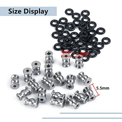 MORLORDY 20Pcs RC Rod Ends Ball Studs Joints Set for 1/24 RC Crawler Car SCX24 Upgrades Accessories