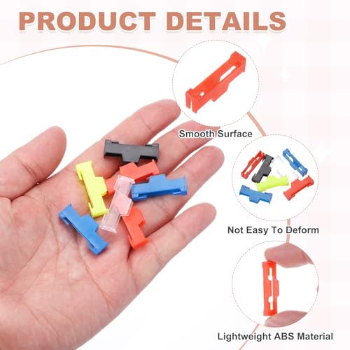 MECCANIXITY 40 Pcs Servo Extension Cable Clips Lock, Servo Cable Safety Connector Lead Wire Buckle Lock for RC Car Plane Boat DIY Y Adapter Cable, Red - color: Red