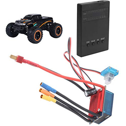 25A Brushless ESC with Program Card Electric Speed Controller High Performance Smooth Throttle Control Strong Overload Protection for 1/14 1/16 Scale RC Cars Trucks and Bug