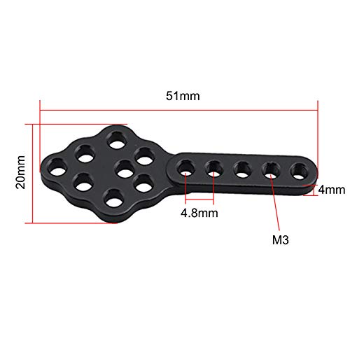4Pcs Metal CNC RC Car Shock Absorber Mount Adjust Height Angle Stand for Axial SCX10 90046 D90 D110 SCX10III RC Crawler (Black) | Adjust Height Angle Stand, For Axial SCX10 90046 D90 D110 SCX10III RC Crawler Parts - color: Black