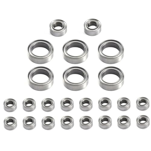 Double Rubber Seal for FMS for FCX24 1/24 RC Crawler Car Upgrade Parts Spare Accessories Replacement 24Pcs Steel Ball Bearing Set