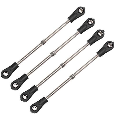 4Pcs Rear Upper Suspension Arm Tie Rod Linkage for /10 RC Car Truck, Metal Link, Easy Install Upgrade Parts fit Slash Rustler