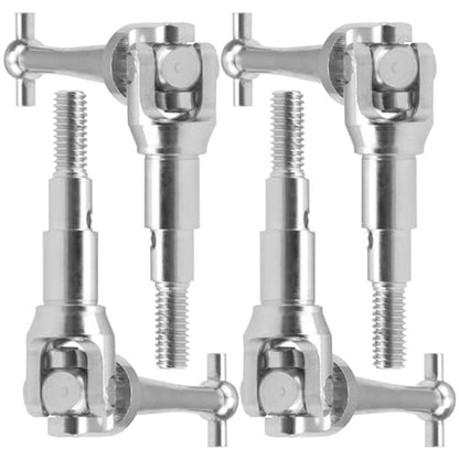 ShareGoo Steel CVD Drive Shaft Dogbone w/Hex Wheel Hubs Hex Adapter Compatible with MJX Hyper Go 16207 16208 16209 16210 H16BM H16GT H16DR H16 1/16 RC Car (Silver) - color: Silver