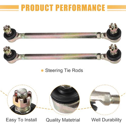 ACROPIX 18cm 7.09" Steering Tie Rod End Tie Rod Link Fit for 50cc 70cc 90cc 110cc 125cc 150cc ATV Quad Four Wheeler with Ball Joint Accessories - Pack of 2 - size: 180mm