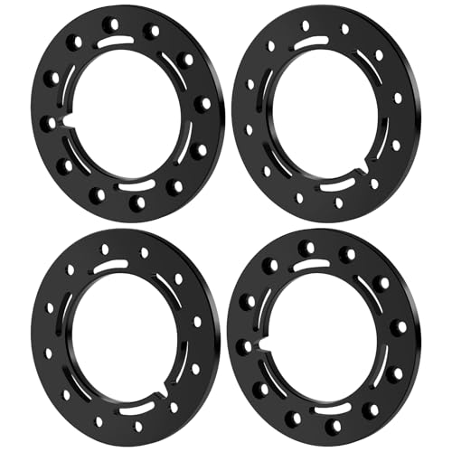Aluminum 1.55inch Beadlock Ring 1Set/4PCS for AXIAL UTB18 D90 TF2 CC01 AX90069 MST JIMNY 1/10 RC Crawler Truck Car Wheels (Black) - color: Black