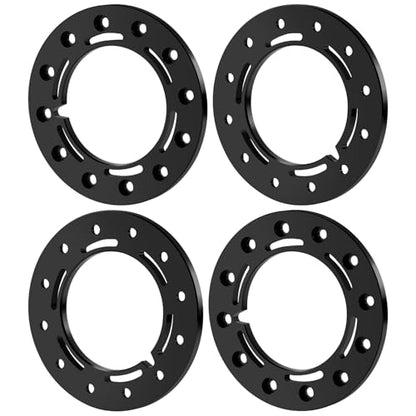 Aluminum 1.55inch Beadlock Ring 1Set/4PCS for AXIAL UTB18 D90 TF2 CC01 AX90069 MST JIMNY 1/10 RC Crawler Truck Car Wheels (Black) - color: Black