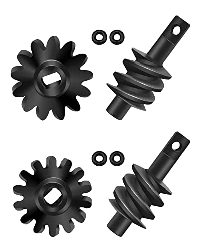 13T 14T Overdrive Worm Gear Set Fit for Axial SCX24 AX24 | Fit for C10 JLU Bronco Deadbolt 1/24 RC Crawler, Steel Differential Gear Upgrade Parts