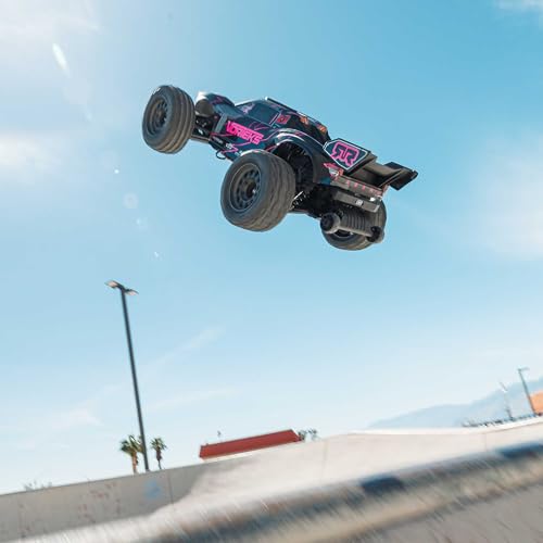 ARRMA RC Truck 1/10 VORTEKS 223S DSC 2WD RTR Brushless Stadium Truck, Pink, (Lipo Battery and Charger Not Included) ARA3505T3 - color: Pink
