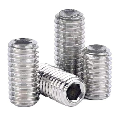 M3-0.5 x 25mm Hex Socket Set Grub Screws,Headless Cup Point,Flat Point Grub Bolt,Internal Hex Drive,304 Stainless Steel,Headless Concave End,Metric External Thread,for Towel Rack Door Knob 20 Pcs - size: M3-0.5 x 25mm(20 Pcs)