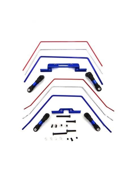 Sway Bar Anti Roll Bars Balance Front Rear Kit Upgrade Parts for 1/10 RC Car TRAXS Slash 2wd 4wd 4x4 Crawler Truck RTX4 Racing - (Color: 1 Set)