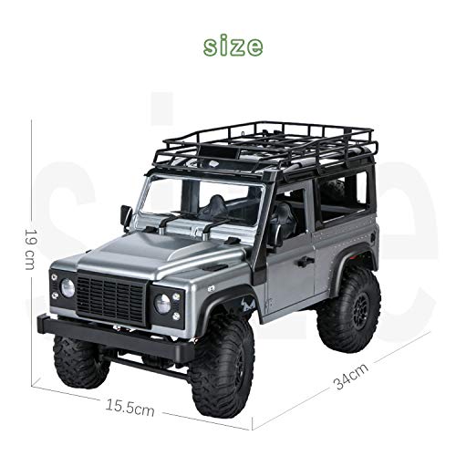 GoolRC MN 99s RC Car, 1/12 Scale 4WD 2.4G Remote Control Car for Adults, RTR RC Crawler Off-Road Truck for Land Rover Vehicle Models - size: 1 Battery
