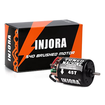 INJORA 540 Brushed Motor 45T Waterproof Motor for 1/10 RC Cralwer Car Axial SCX10 Pro SCX10 AXI03007 90046 TRX4 D90 Monster Truck （45T） - size: 45T