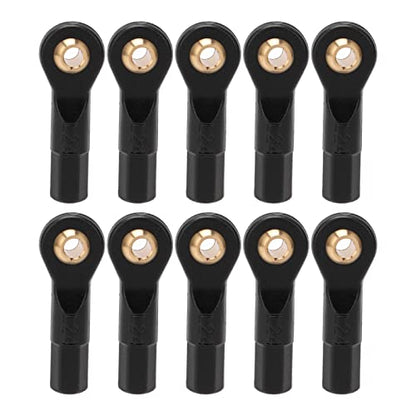 Alomejor 10pcs Rc Tie Rod End Adjustable Rc Ball Linkage Rod End Set 2.5mm Aperture Servo Links Tie Rod Set for 1/10 Rc Car