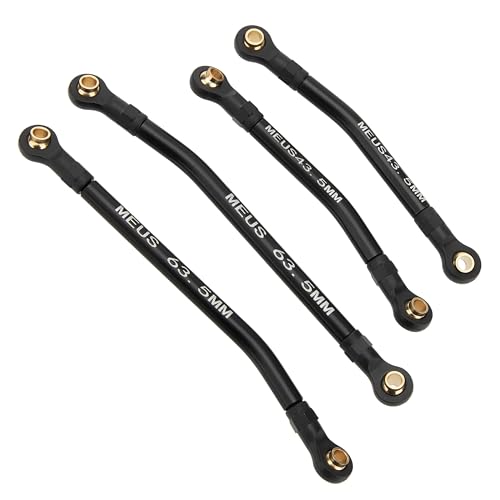 MEUS RACING TRX4M Links Aluminum High Clearance Links Set for Traxxas 1/18 TRX4M K10 High Trail F150 RC Crawler (Black,K10 High Trail F150)