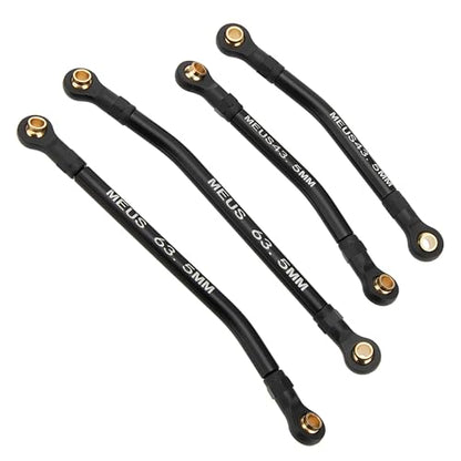 MEUS RACING TRX4M Links Aluminum High Clearance Links Set for Traxxas 1/18 TRX4M K10 High Trail F150 RC Crawler (Black,K10 High Trail F150)