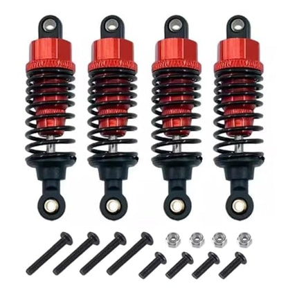 RC Repairs Components for Tamiya for Tt-01 1/10 4Pcs 58mm Aluminum Alloy Shock Absorbers Damper Set Rc Car Upgrade Parts Repair Spare Toy Models - color: Red