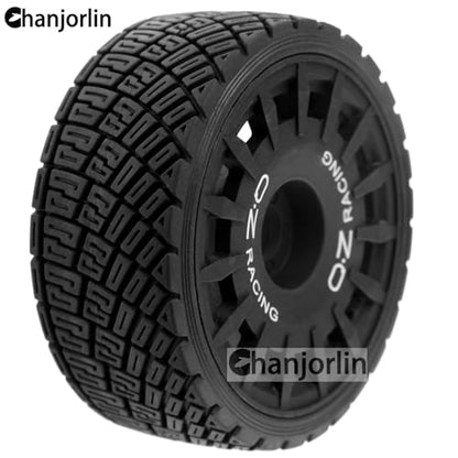 1/8 RC On Road Tires And Plastic Street Wheels 17mm Hex OD 3.94'' 1/7 Rally Racing Tyres For 1:8 1:7 Touring Street Drift Car Tamiya HPI WR8 HSP ARRMA Redcat Losi Kyosho GT2 VRX W10 (Black) - color: Black
