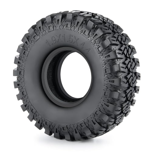4PCS 1.9" Rubber Tire Wheel Tires 114mm | For 1/10 Axial SCX10 90046 TRX4 D90, RC Crawler Car, Upgrade Parts