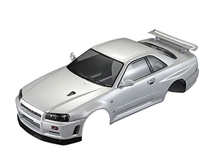 Killerbody 1/10 RC Painted Skyline GTR BNR34 195mm Touring Drift Car Body (Pearl-White) - color: Pearl-white