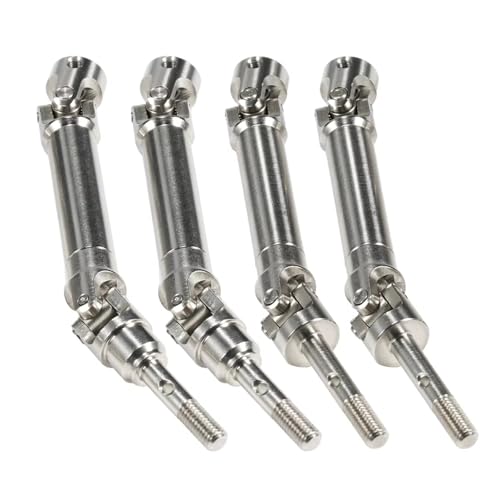 RC Car Transmission Shaft for Slash for Rustler for Stampede for Hoss HQ727 1/10 4Pcs Transmission Shaft Front Rear Drive Shaft Universal Joint Driveshaft RC Truck Upgrade Car Parts