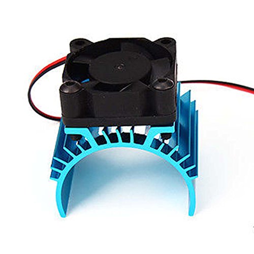 Aluminum Alloy RC Electric Motor Heat Sink Heatsink with 5V Cooling Fan for 1/8 1/10 RC Car Truck Buggy Crawler 540 550 3650 Size Motor