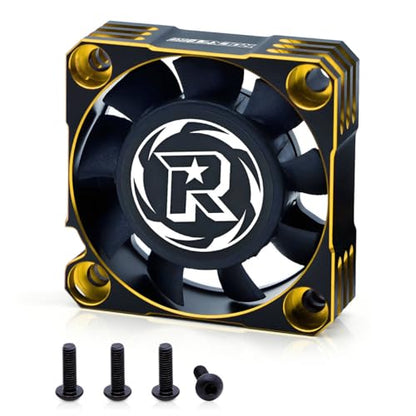 40mm Motor Cooling Fan 16000RPM ESC Fan RC Cooling Fan for 1/5 1/6 RC Truck Car 40mm Diameter Motor (Gold Black) - style: Gold&Black
