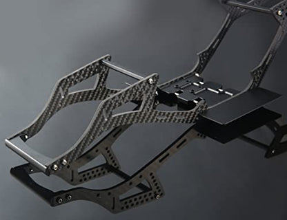RC Chassis Kit, Carbon Fiber LCG Chassis, Cheater Rigs Frame Rails, Gen2 Lightweight Thickened for 1/10 RC Rock Crawler Axial SCX10 I II Element Enduro (Gen2 LCG Chassis Kit)