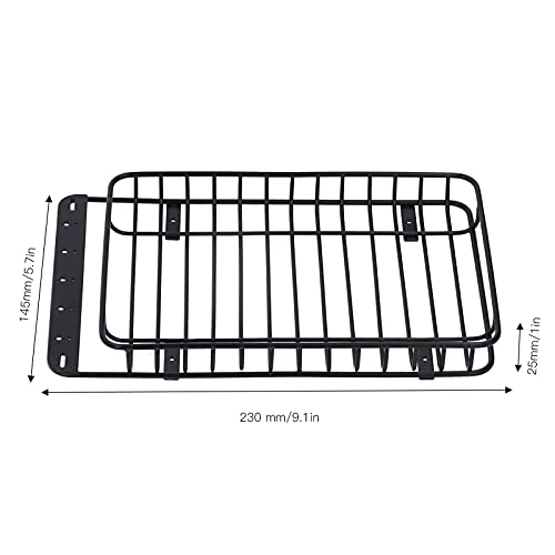 Roof Rack, Lightweight Metal Luggage Carrier for RC Truck Accessories, 1/10 Scale Off-Road Vehicle Parts for Hobbyists, Crawlers, and Trail Enthusiasts