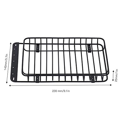 Roof Rack, Lightweight Metal Luggage Carrier for RC Truck Accessories, 1/10 Scale Off-Road Vehicle Parts for Hobbyists, Crawlers, and Trail Enthusiasts