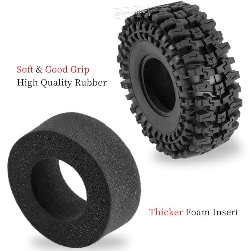 1.9" Beadlock rc Wheels and Tires for 1/10 RC Crawler TRX4 TRX6 SCX10 90046 AXI03007 VS4-10 Gen8 MST CFX D90,Aluminium 1.9 Beadlock Wheel 1.9 RC Tire,4pcs,Red - color: Red(4pcs)